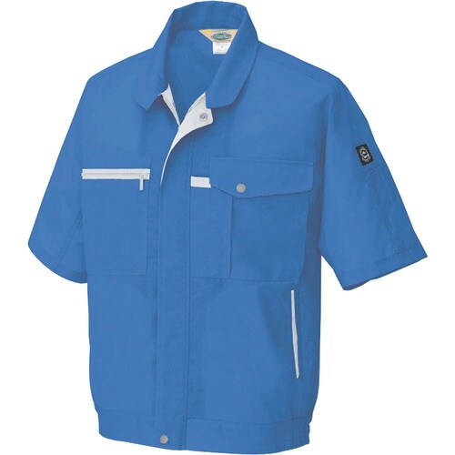 アイトス 半袖ブルゾン(男女兼用) ロイヤルブルー