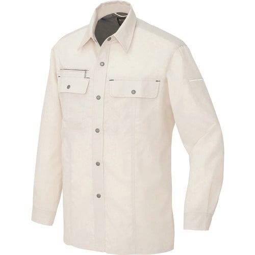 アイトス 長袖シャツ(男女兼用)(薄地) ベージュ