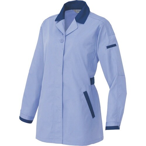 アイトス 長袖サマースモック ミストバイオレット×