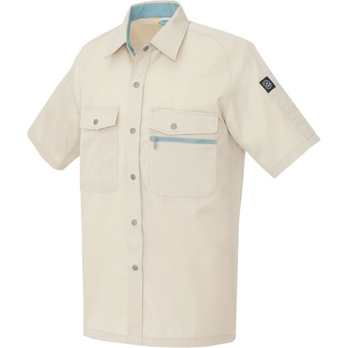 アイトス 半袖シャツ(男女兼用) ベージュ S