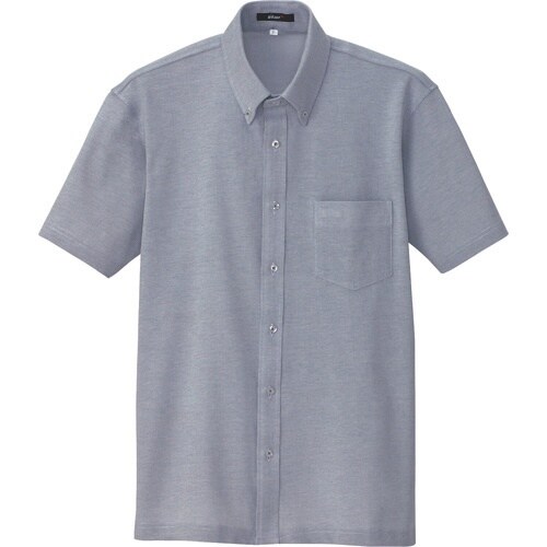 アイトス 半袖ニットボタンダウンシャツ(男女兼用)