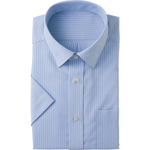 アイトス 半袖カッターシャツ サックス 3L