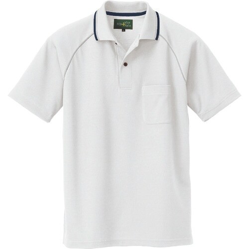 アイトス 制電半袖ポロシャツ(男女兼用) ホワイト