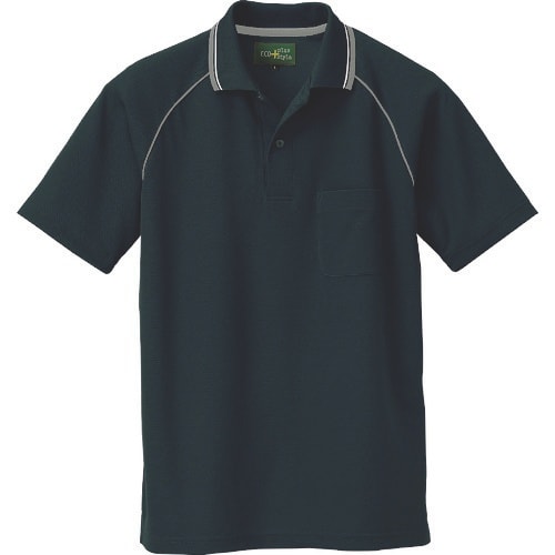 アイトス 制電半袖ポロシャツ(男女兼用) ブラック