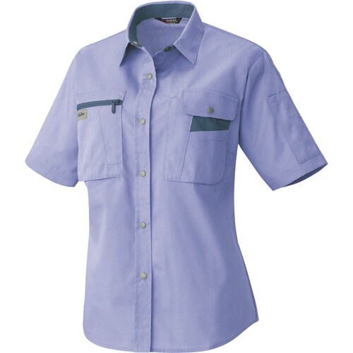 アイトス レディース半袖シャツ ミストバイオレット