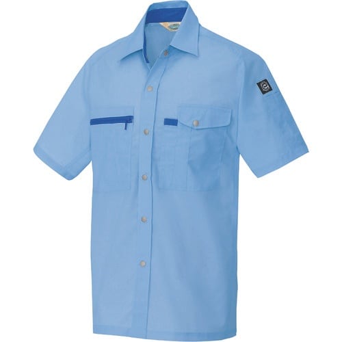 アイトス 半袖シャツ(男女兼用) サックス SS