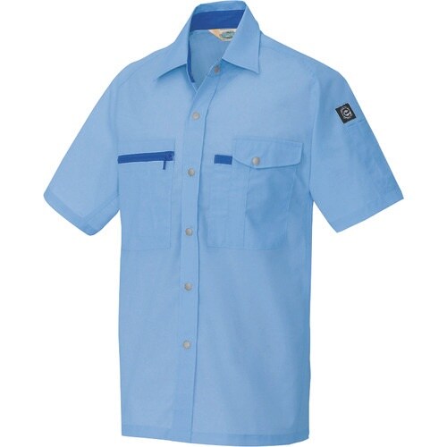 アイトス 半袖シャツ(男女兼用) サックス 5L