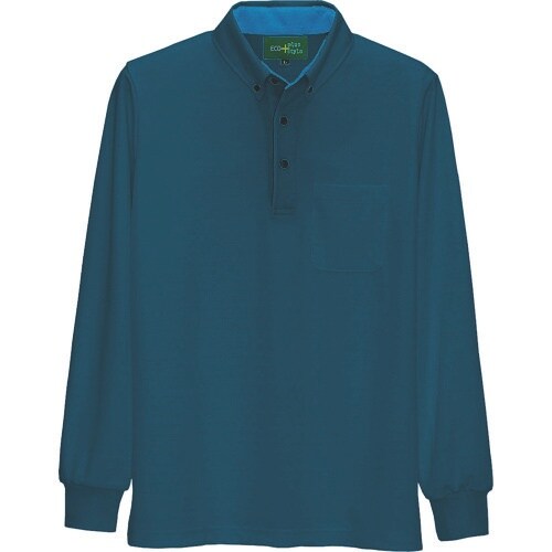 アイトス 制電長袖ポロシャツ(男女兼用) アイアン