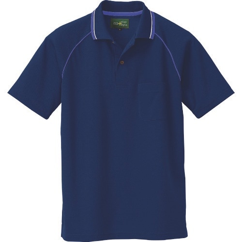 アイトス 制電半袖ポロシャツ(男女兼用) ネイビー