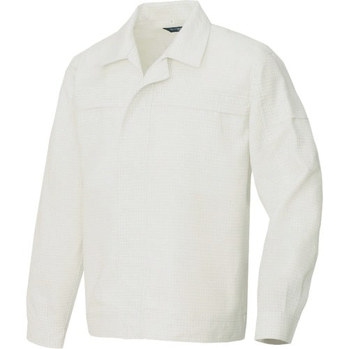 アイトス 長袖ブルゾン(男女兼用) ホワイト M