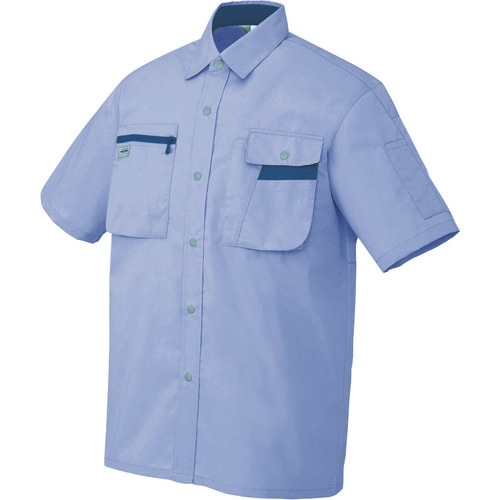 アイトス 半袖シャツ(男女兼用) ミストバイオレッ