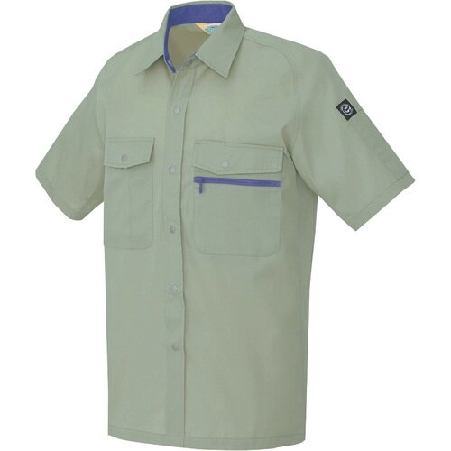 アイトス 半袖シャツ(男女兼用) アースグリーン