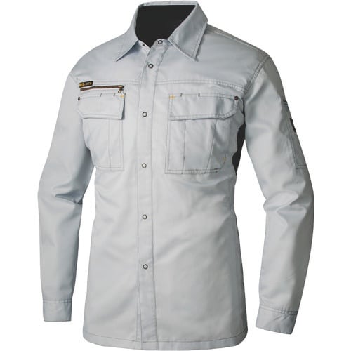 アイトス 長袖シャツ シルバーグレー M