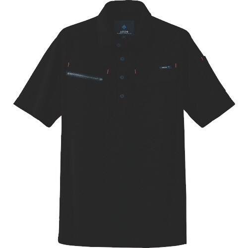 アイトス 半袖ポロシャツ(男女兼用) ブラック 4