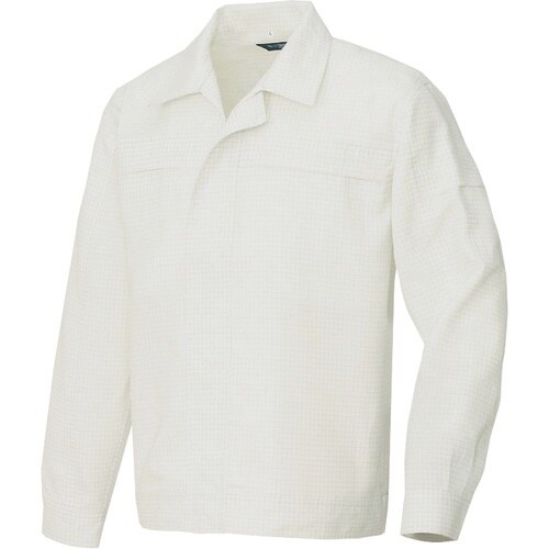 アイトス 長袖ブルゾン(男女兼用) ホワイト LL