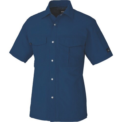 アイトス 半袖シャツ(男女兼用) ネイビー 4L