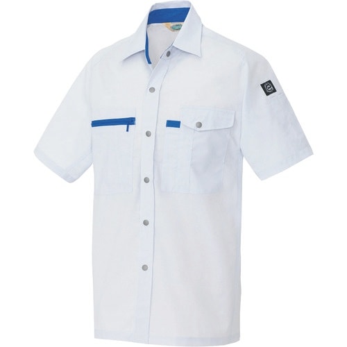 アイトス 半袖シャツ(男女兼用) シルバーグレー