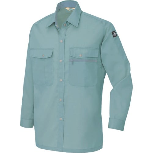 アイトス 長袖シャツ(男女兼用)(薄地) サファイ