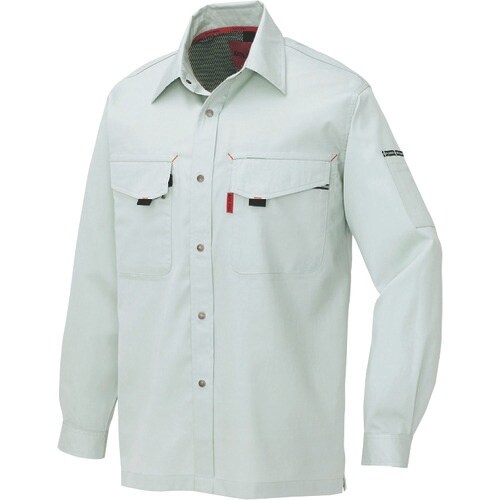 アイトス 長袖シャツ(薄地)(男女兼用) シルバー