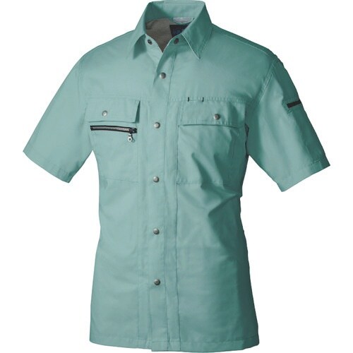 アイトス 半袖シャツ グリーン L