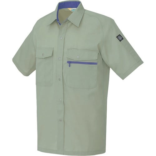 アイトス 半袖シャツ(男女兼用) アースグリーン