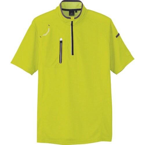 アイトス 半袖ハーフZIPシャツ(男女兼用) ライ