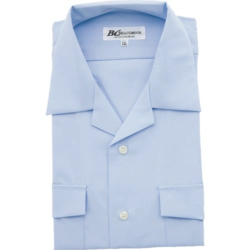 アイトス 開衿シャツ(T1000) サックス 6L