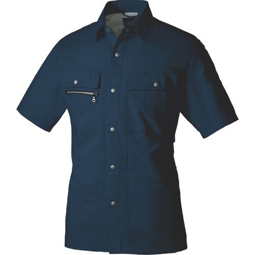 アイトス 半袖シャツ ネイビー 4L