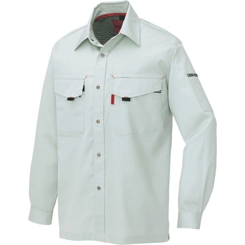 アイトス 長袖シャツ(薄地)(男女兼用) シルバー