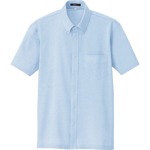 アイトス 半袖ニットボタンダウンシャツ(男女兼用)