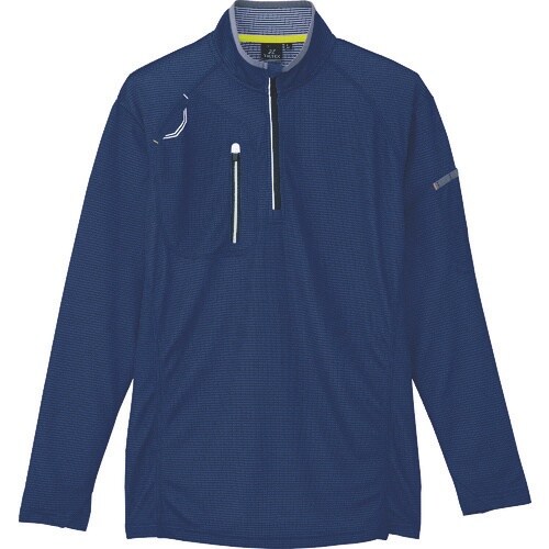 アイトス 長袖ハーフZIPシャツ(男女兼用) ネイ