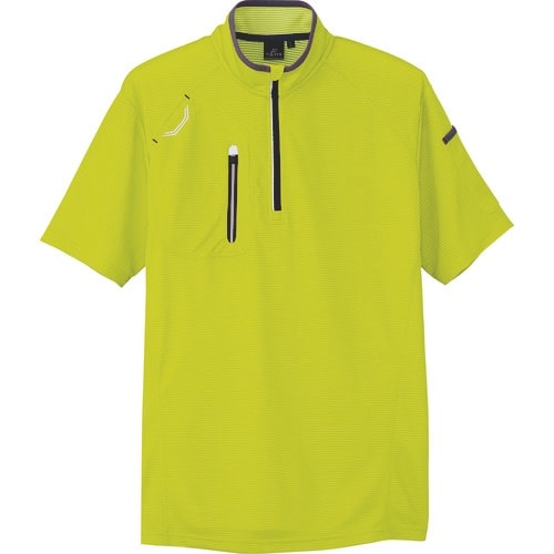 アイトス 半袖ハーフZIPシャツ(男女兼用) ライ