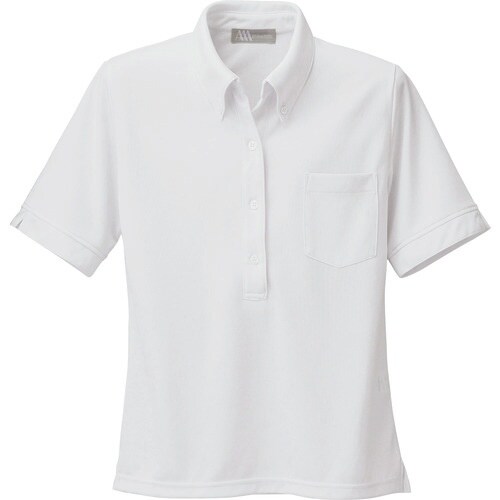 アイトス レディース半袖ニットボタンダウンシャツ