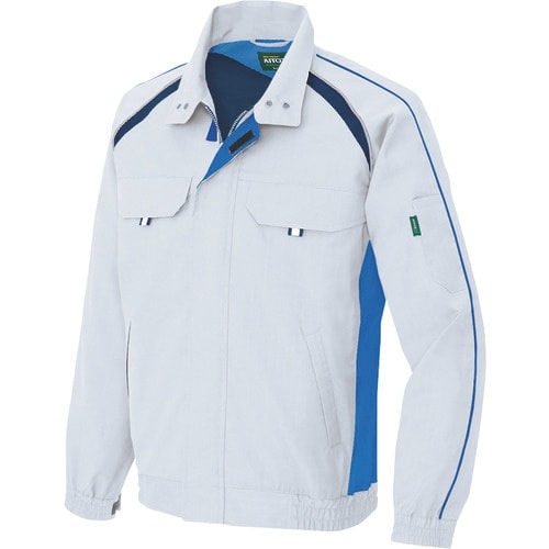 アイトス 長袖サマーブルゾン シルバーグレー S