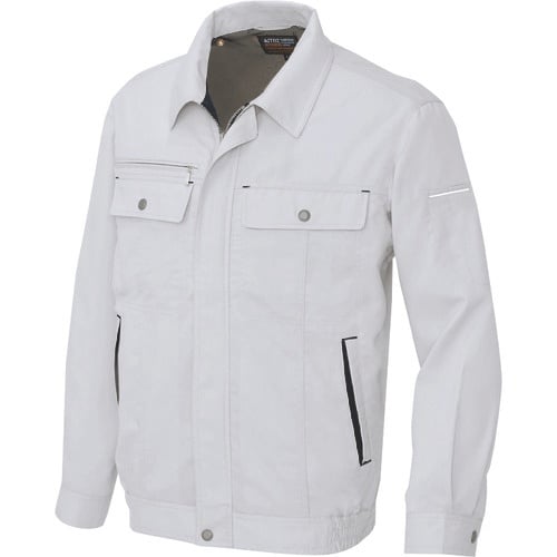 アイトス 長袖サマーブルゾン(男女兼用) シルバー