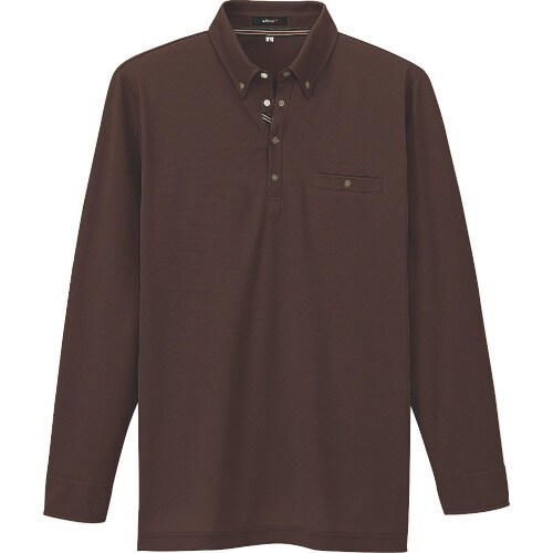 アイトス 部屋干しボタンダウン長袖ポロシャツ(男女