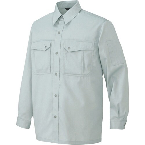 アイトス 長袖シャツ(薄地)(男女兼用) シルバー