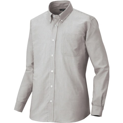 アイトス メンズ長袖オックスボタンダウンシャツ グ