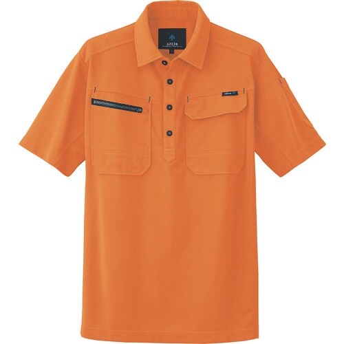 アイトス 半袖ポロシャツ(男女兼用) オレンジ 6