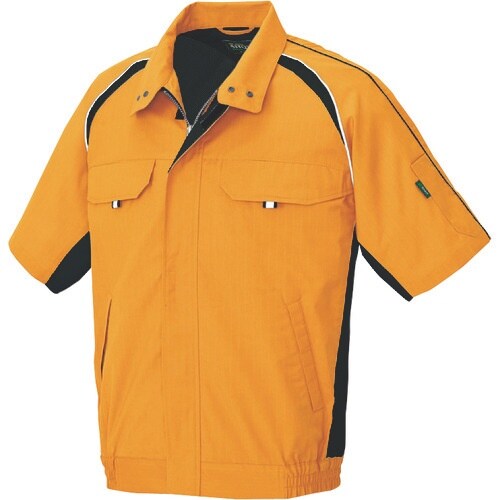 アイトス 半袖ブルゾン オレンジ 4L