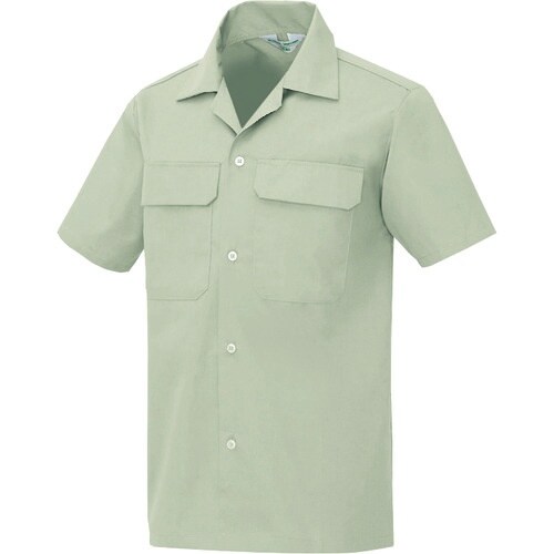 アイトス 半袖シャツ(男女兼用) アースグリーン