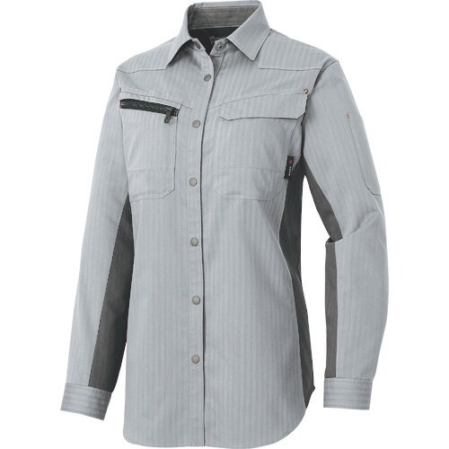 アイトス レディース長袖シャツ(薄地) シルバーグ