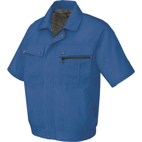 アイトス 半袖ブルゾン(無地)(男女兼用) ロイヤ