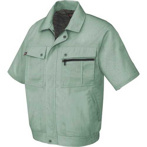 アイトス 半袖ブルゾン(無地)(男女兼用) アース