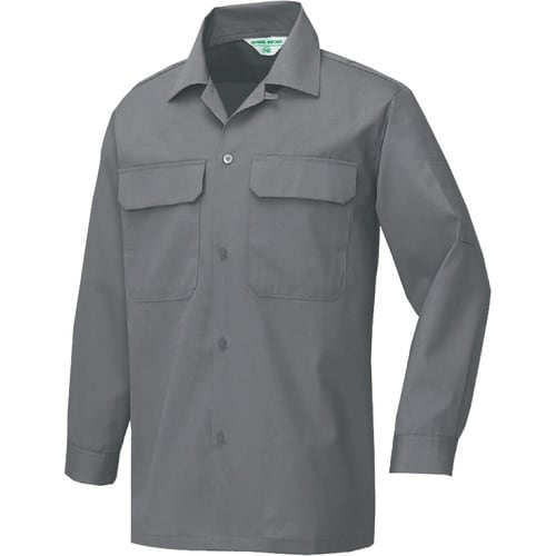 アイトス 長袖シャツ(薄地)(男女兼用) グレー