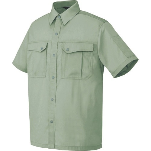 アイトス 半袖シャツ(男女兼用) アースグリーン