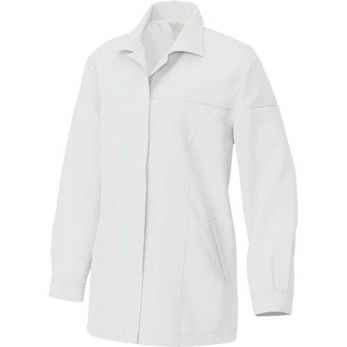 アイトス レディース長袖スモック ホワイト S