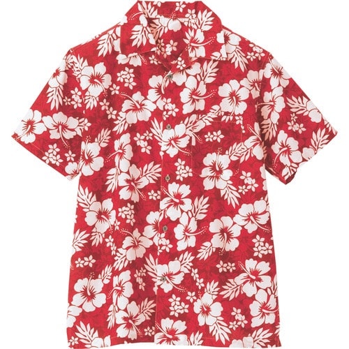 アイトス アロハシャツ(ハイビスカス)(男女兼用)