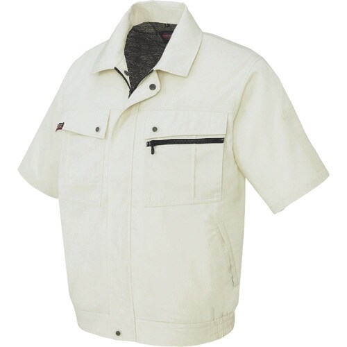 アイトス 半袖ブルゾン(無地)(男女兼用) アイボ