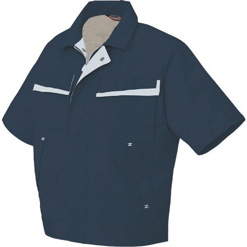 アイトス 半袖ブルゾン(配色)(男女兼用) ディー